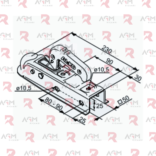 AL-KO GIUNTO A SFERA QUADRO AK 7 – mm. 50