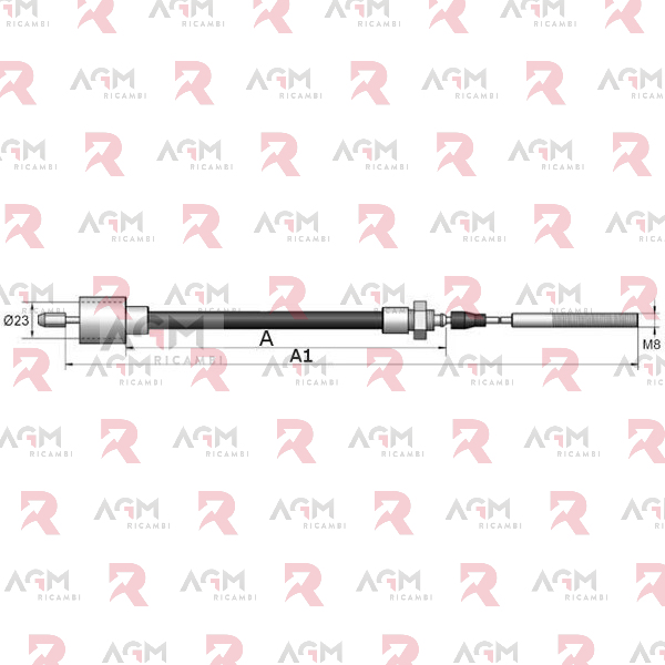 AL-KO CAVO FRENO A MANO mm. 350/560