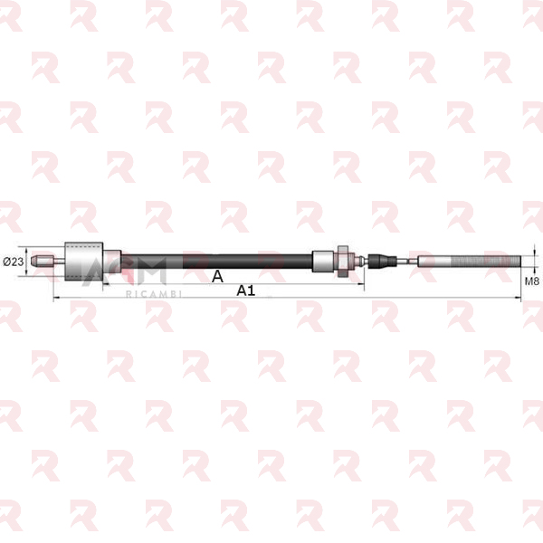 AL-KO CAVO FRENO A MANO mm. 890/1100