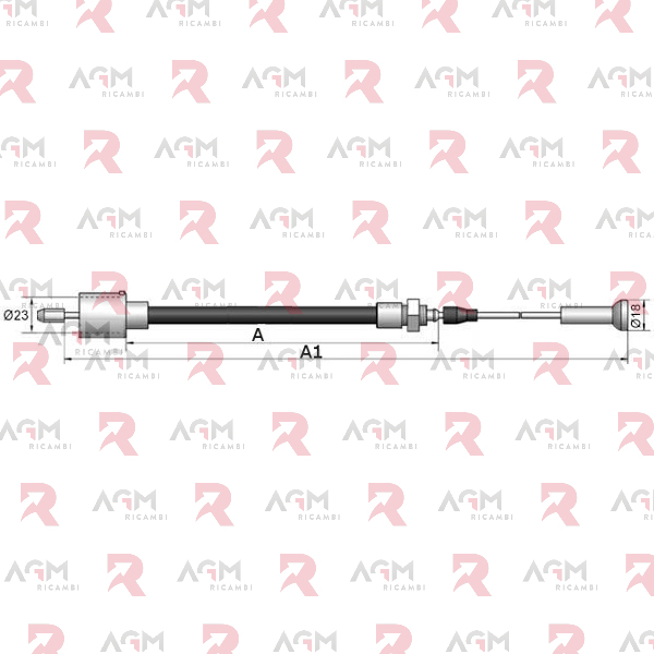 AL-KO CAVO FRENO A MANO mm. 520/726