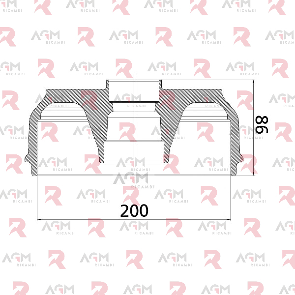 KNOTT TAMBURO FRENO  200×50 – H 86 – 5×112