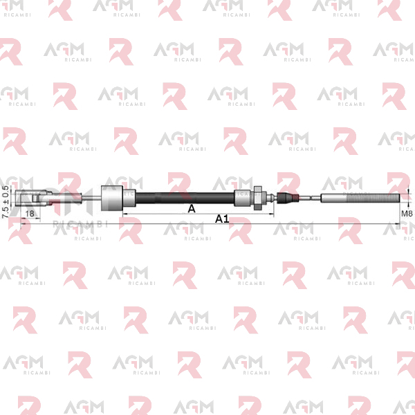 GSM CAVO FRENO A MANO mm. 900/1165