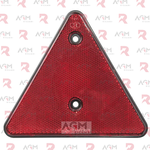 CATADIOTTRO ROSSO TRIANGOLARE MM. 152X136 – Interasse fori 70