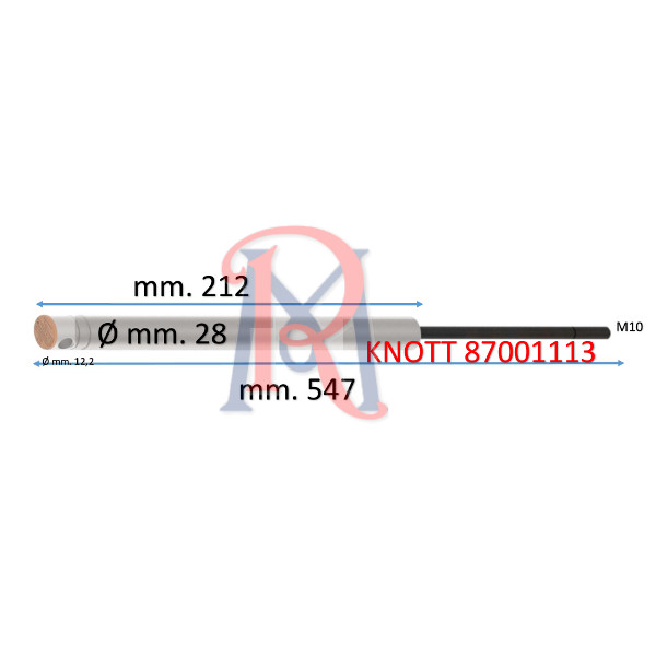 KNOTT Ammortizzatore per repulsore KF17-C, KF20, KR17-20 – EQ 87001113